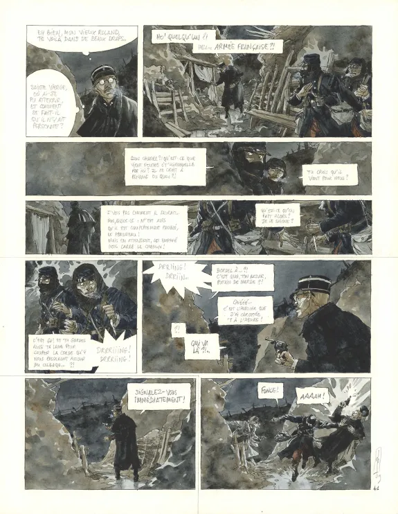 Planche couleur, Notre Mère la Guerre, Première Complainte (T.1),  Maël