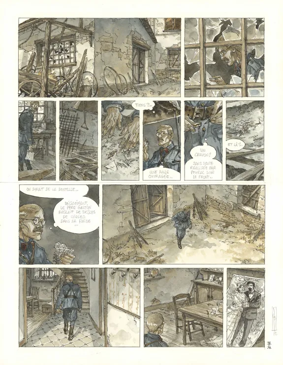 Planche couleur, Notre Mère la Guerre, Requiem (T.4),  Maël