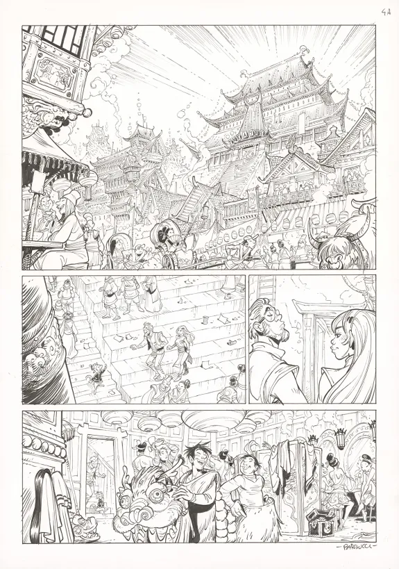 Planche noir et blanc, Ekhö Monde miroir, Un fantôme à Pékin (T.10), Alessandro Barbucci