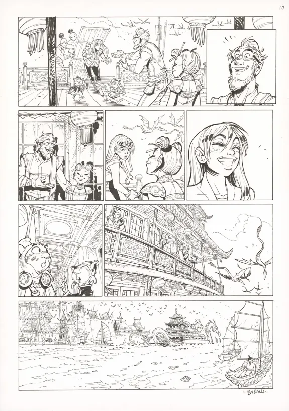 Planche noir et blanc, Ekhö Monde miroir, Un fantôme à Pékin (T.10), Alessandro Barbucci