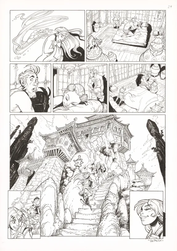 Planche noir et blanc, Ekhö Monde miroir, Un fantôme à Pékin (T.10), Alessandro Barbucci