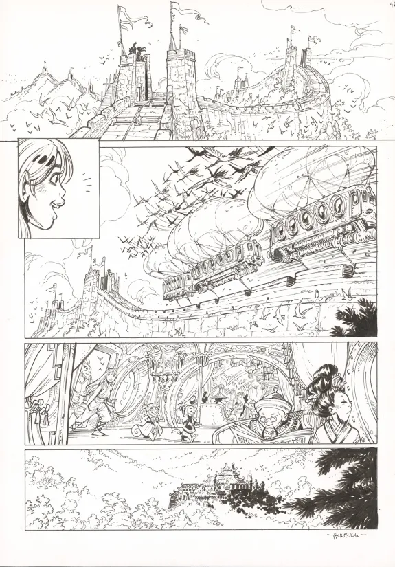 Planche noir et blanc, Ekhö Monde miroir, Un fantôme à Pékin (T.10), Alessandro Barbucci