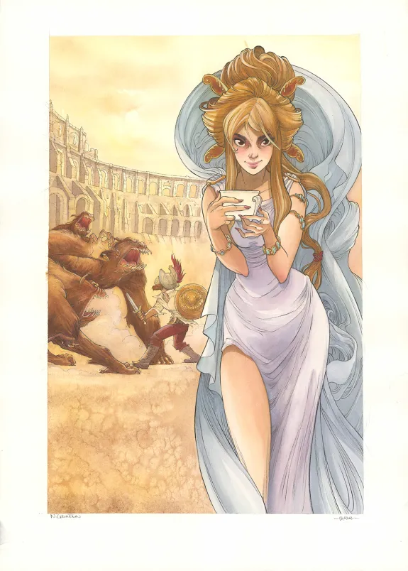 Illustration couleur, Ekhö Monde miroir, Le Secret des Preshauns (T.5),  Barbucci & Lebreton
