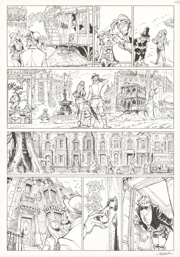 Planche noir et blanc, Ekhö Monde miroir, Swinging London (T.7), Alessandro Barbucci
