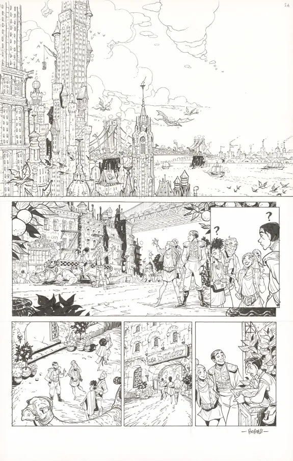 Black and white original page, Ekhö Monde miroir, Hot Tabaaasco ! (T.11), Alessandro Barbucci