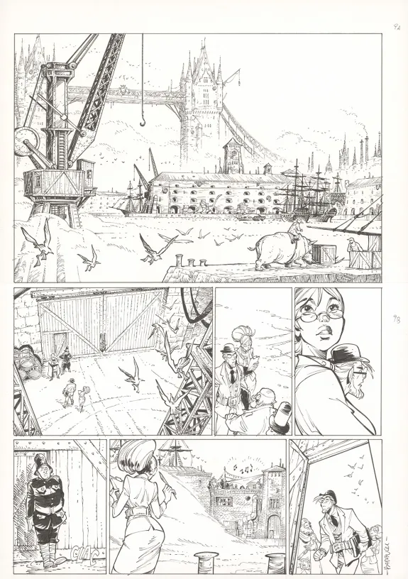 Planche noir et blanc, Ekhö Monde miroir, Swinging London (T.7), Alessandro Barbucci
