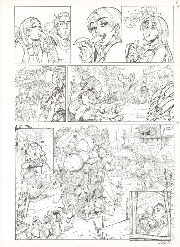Planche noir et blanc, Ekhö Monde miroir, Abidjan-Nairobi Express (T.9), Alessandro Barbucci