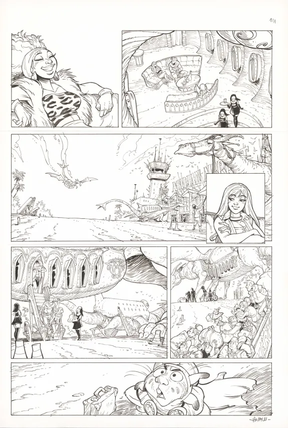 Planche noir et blanc, Ekhö Monde miroir, Abidjan-Nairobi Express (T.9), Alessandro Barbucci