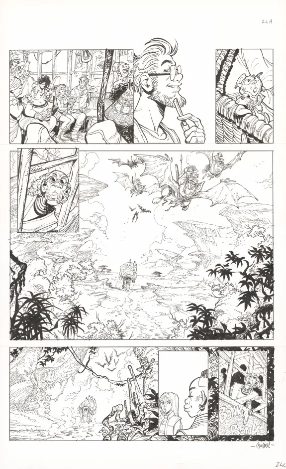 Planche noir et blanc, Ekhö Monde miroir, Abidjan-Nairobi Express (T.9), Alessandro Barbucci
