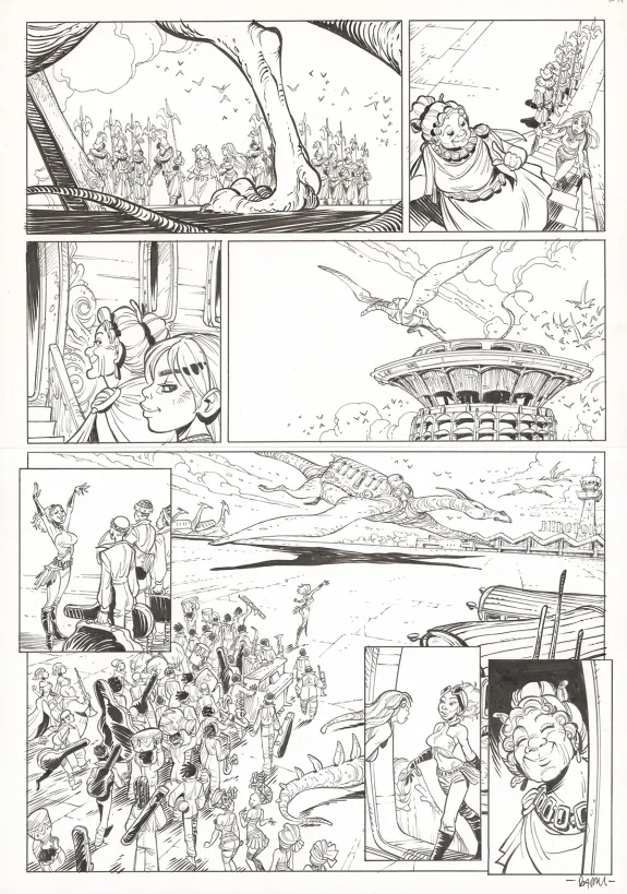 Planche noir et blanc, Ekhö Monde miroir, Abidjan-Nairobi Express (T.9), Alessandro Barbucci