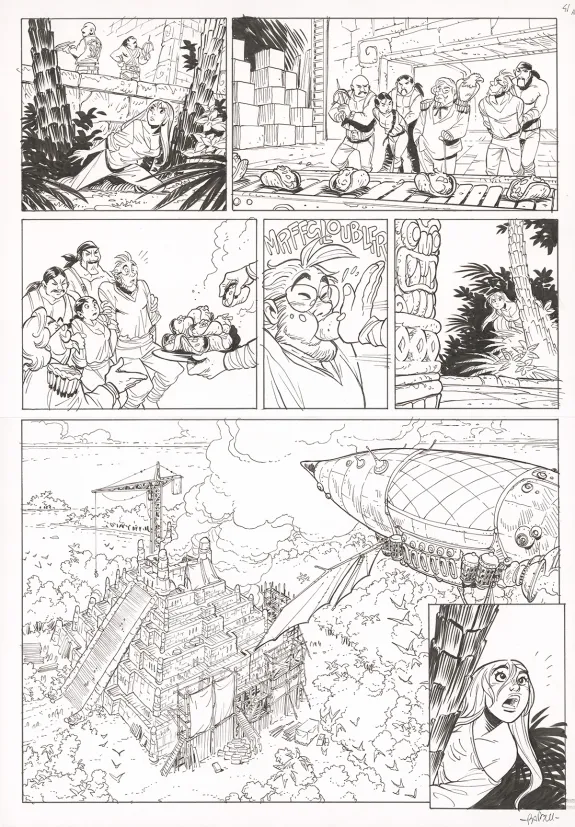Black and white original page, Ekhö Monde miroir, Hot Tabaaasco ! (T.11), Alessandro Barbucci