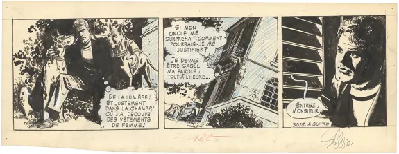 Black and white original page, 13 rue du l'Espoir, Paul Gillon