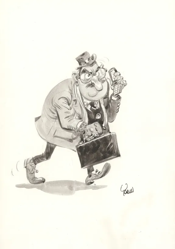 Illustration noir et blanc, Spirou et Fantasio,  Yoann