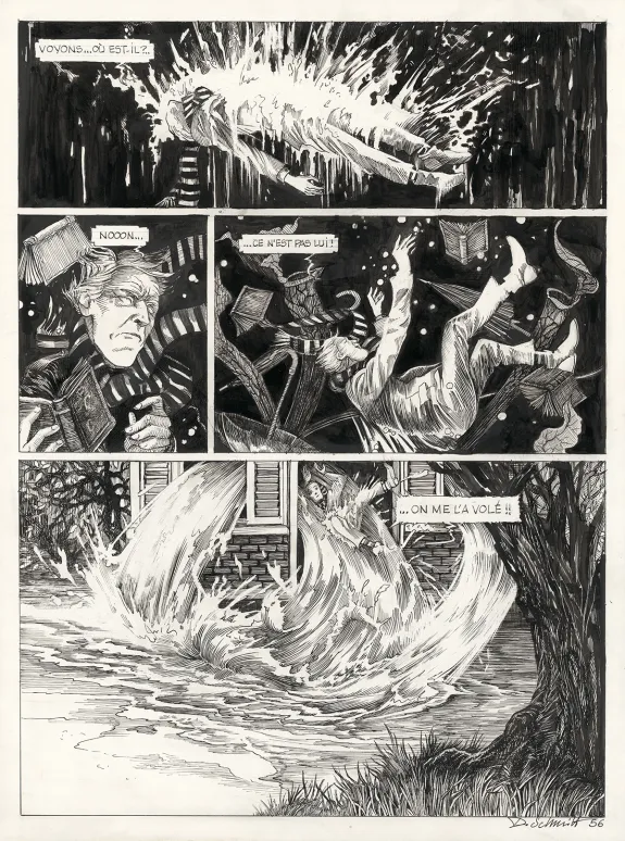 Planche noir et blanc, Le Bestiaire du crépuscule, Daria Schmitt
