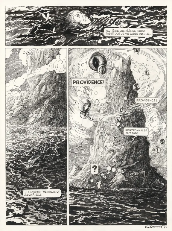 Planche noir et blanc, Le Bestiaire du crépuscule, Daria Schmitt