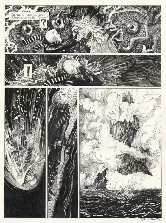 Planche noir et blanc, Le Bestiaire du crépuscule, Daria Schmitt