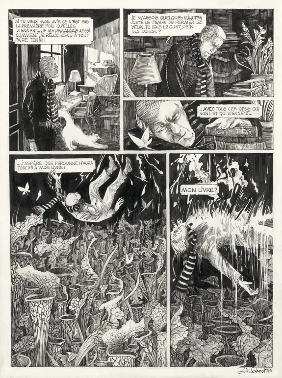 Planche noir et blanc, Le Bestiaire du crépuscule, Daria Schmitt