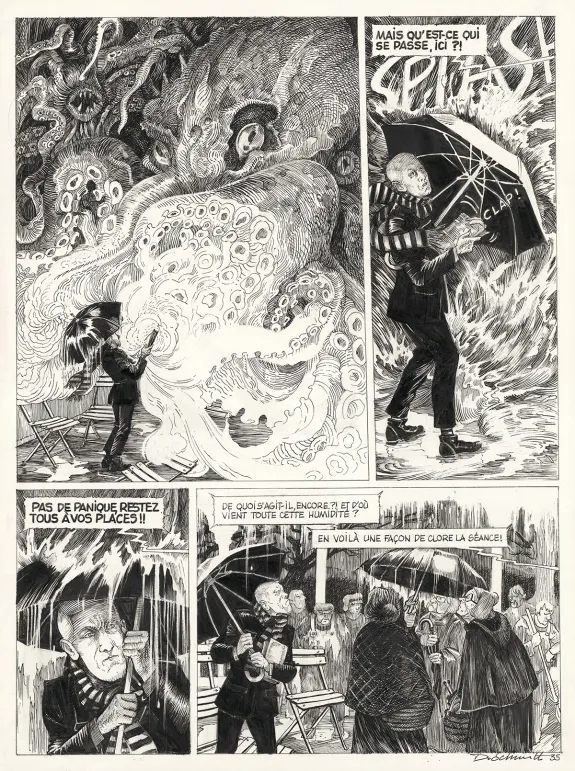 Planche noir et blanc, Le Bestiaire du crépuscule, Daria Schmitt