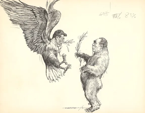 Illustration noir et blanc, Guido Buzzelli