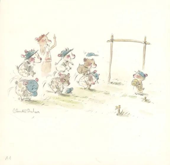 Illustration couleur, Bibi, Bibi et le secret des doudous, Claude K. Dubois