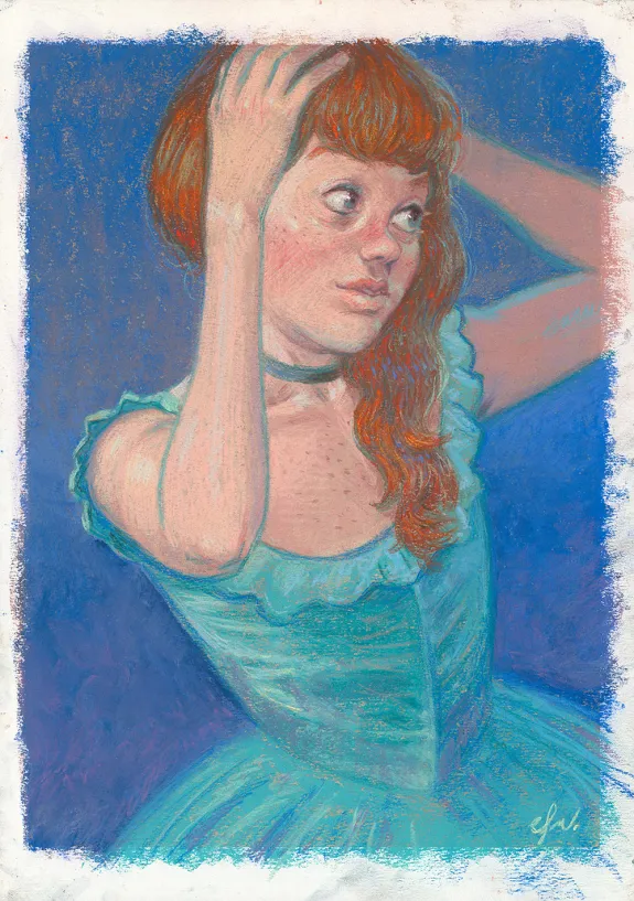 Colored illustration, Degas, La Danse de la Solitude,  Efa