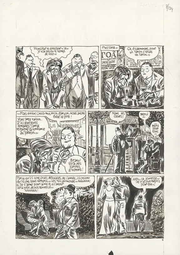 Black and white original page, Blotch,  Blutch