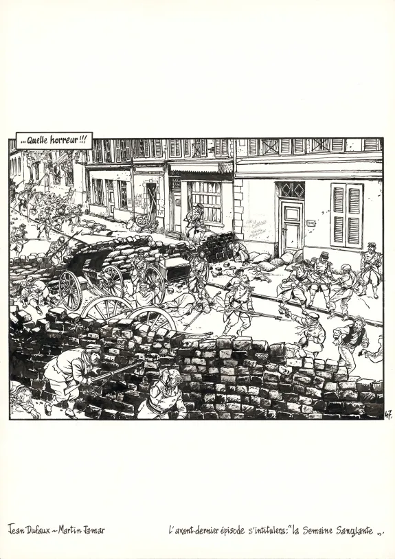 Planche noir et blanc, Les Voleurs d'Empire, Chat qui mord (T.5), Martin Jamar