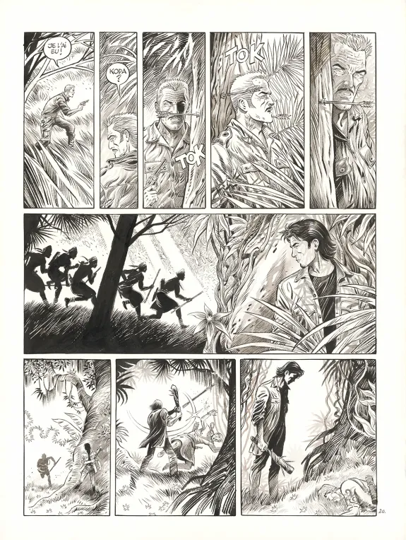 Planche noir et blanc, Niklos Koda, Olivier Grenson