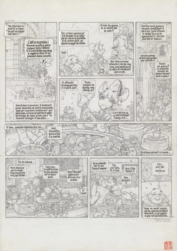 Planche noir et blanc, Le Vent dans les Sables , Étranges Etrangers (T.2), Michel Plessix