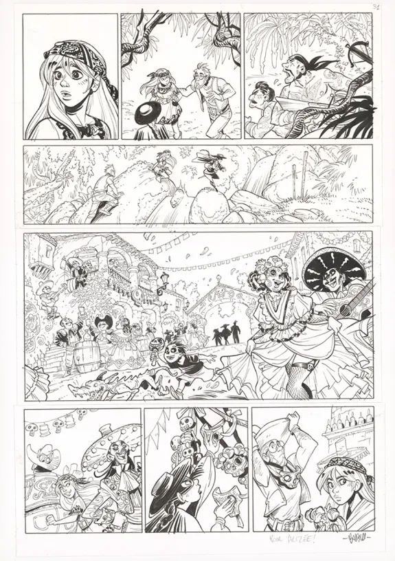 Black and white original page, Ekhö Monde miroir, Hot Tabaaasco ! (T.11), Alessandro Barbucci