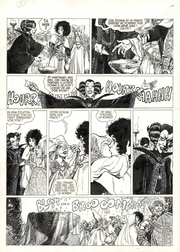 Black and white original page, Complainte des Landes Perdues, Kyle of Klanach (T.4), Grzegorz Rosinski