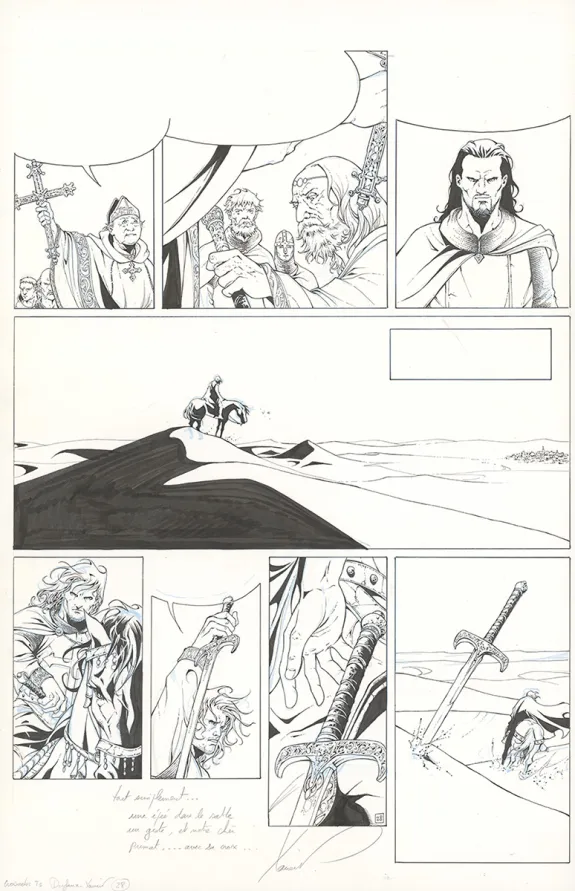 Planche noir et blanc, Croisade, Simoun Dja (T.1), Philippe Xavier