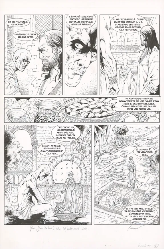 Planche noir et blanc, Croisade, Les becs de feu (T.4), Philippe Xavier