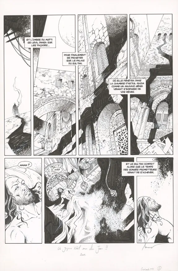 Planche noir et blanc, Croisade, Le maître des machines (T.3), Philippe Xavier