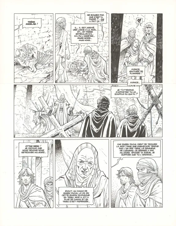 Planche noir et blanc, Croisade, Philippe Xavier