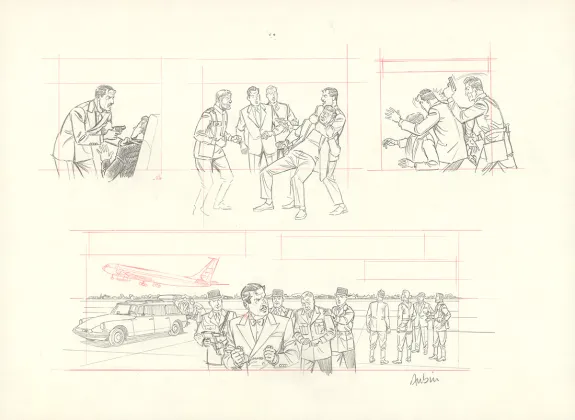 Sketch, Blake et Mortimer, Huit heures à Berlin (T.29), Antoine Aubin