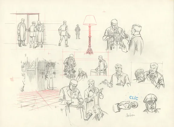 Sketch, Blake et Mortimer, Huit heures à Berlin (T.29), Antoine Aubin