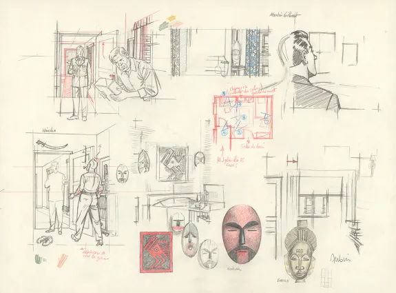 Sketch, Blake et Mortimer, Huit heures à Berlin (T.29), Antoine Aubin