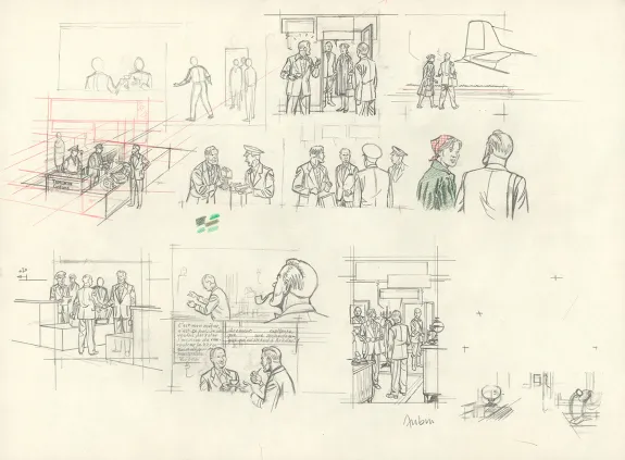 Sketch, Blake et Mortimer, Huit heures à Berlin (T.29), Antoine Aubin