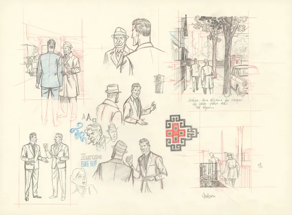 Sketch, Blake et Mortimer, Huit heures à Berlin (T.29), Antoine Aubin