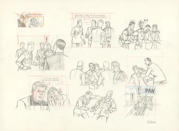 Sketch, Blake et Mortimer, Huit heures à Berlin (T.29), Antoine Aubin