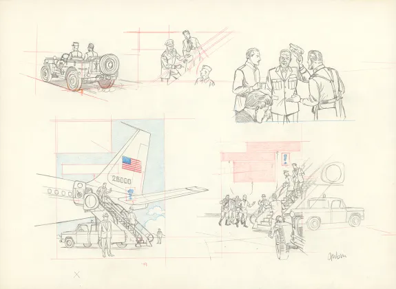 Sketch, Blake et Mortimer, Huit heures à Berlin (T.29), Antoine Aubin