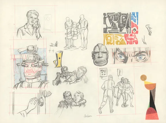 Sketch, Blake et Mortimer, Huit heures à Berlin (T.29), Antoine Aubin