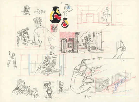 Sketch, Blake et Mortimer, Huit heures à Berlin (T.29), Antoine Aubin