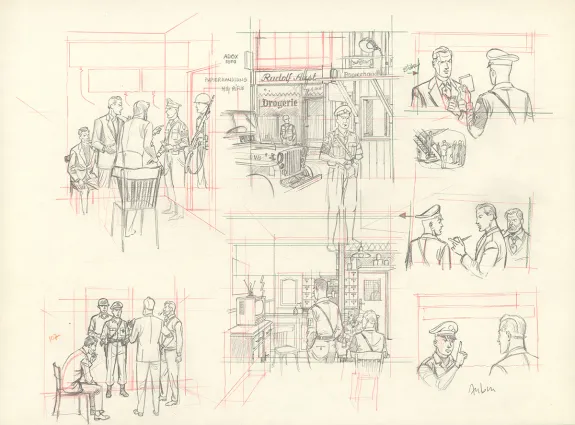 Sketch, Blake et Mortimer, Huit heures à Berlin (T.29), Antoine Aubin