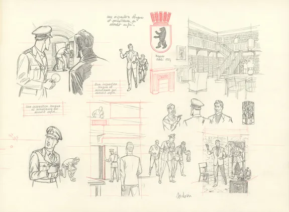 Sketch, Blake et Mortimer, Huit heures à Berlin (T.29), Antoine Aubin