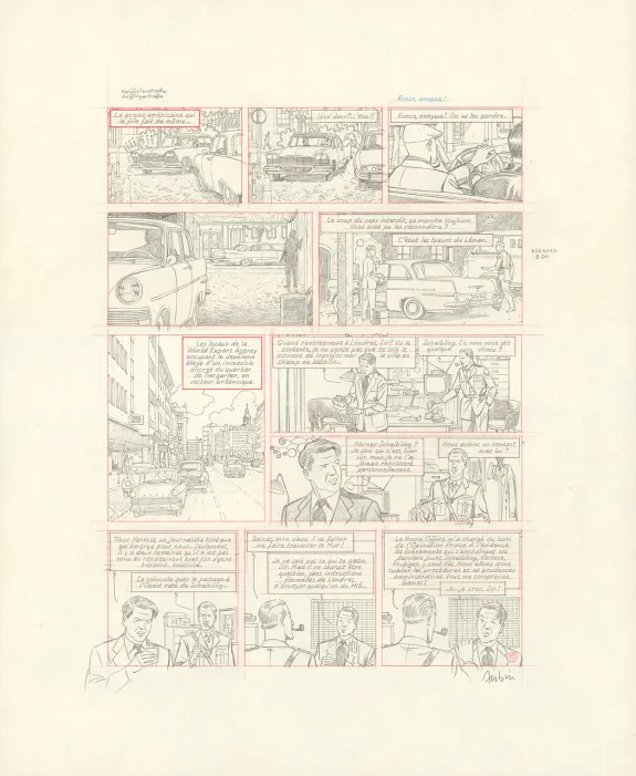 Sketch, Blake et Mortimer, Huit heures à Berlin (T.29), Antoine Aubin