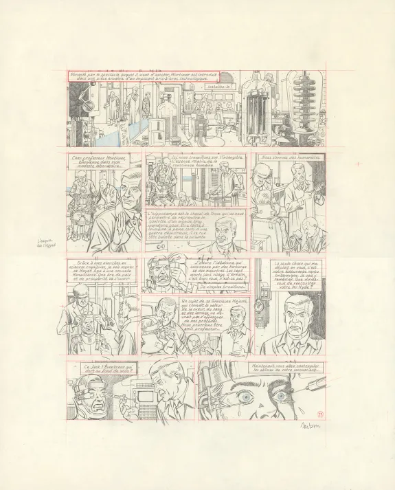Sketch, Blake et Mortimer, Huit heures à Berlin (T.29), Antoine Aubin