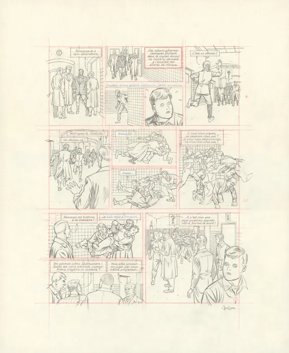 Sketch, Blake et Mortimer, Huit heures à Berlin (T.29), Antoine Aubin