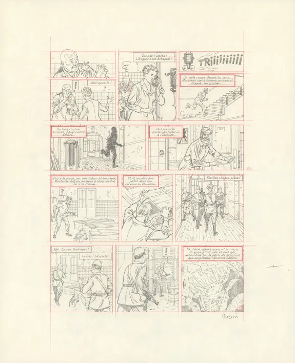 Sketch, Blake et Mortimer, Huit heures à Berlin (T.29), Antoine Aubin